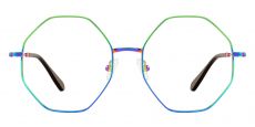 Caswell Geometric Prescription Glasses - Iridescent