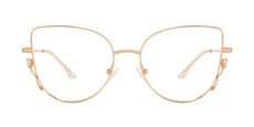 Fontella Cat Eye Prescription Glasses - Rose Gold