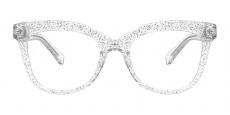 Knox Cat Eye Prescription Glasses - Sparkly Clear