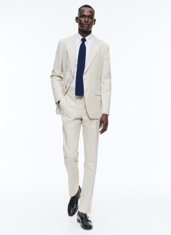 Linen and certified cotton jacket